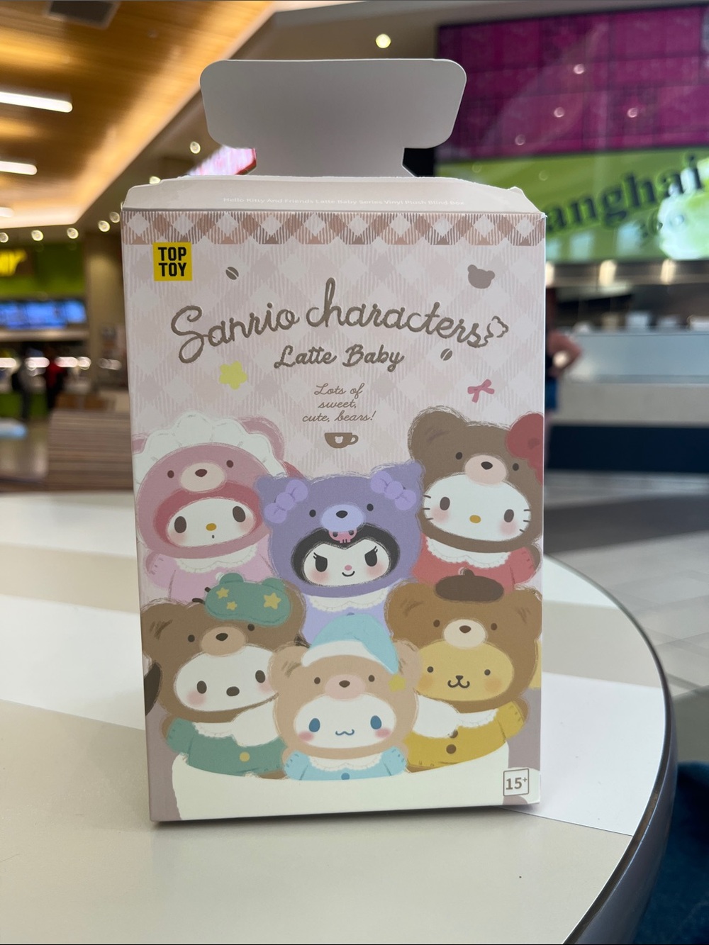 Sanrio Latte Baby Plush Box Pastel Pink, Purple, Brown